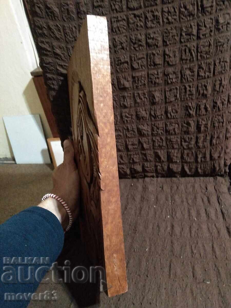 Πίνακας. Ξυλόγλυπτο. "Κορίτσι με ελάφι" με τιμή € 7.50 | 14.67 BGN