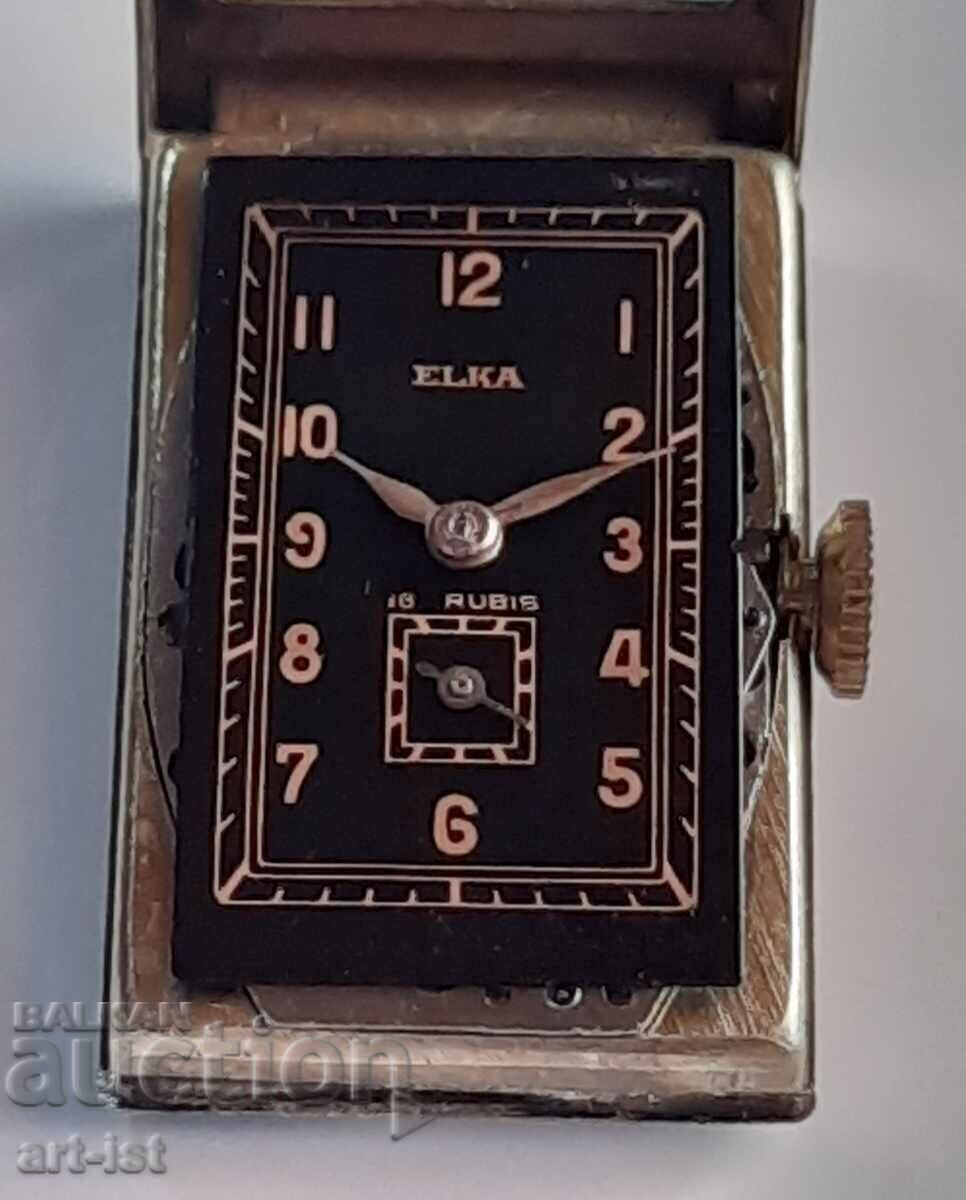 Σπάνιο επιχρυσωμένο συλλεκτικό χειροποίητο ρολόι Elka Σπάνιο επιχρυσωμένο συλλεκτικό χειροποίητο ρολόι Elka