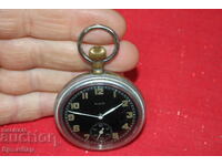 Σπάνιο στρατιωτικό ρολόι τσέπης Elgin με μαύρο καντράν