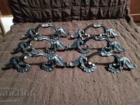 Mânere din alamă, set de 6 bucăți