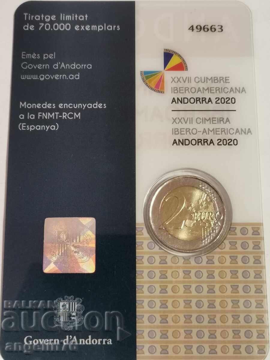 2 евро 2020г Андора с цена € 30.00 | 58.68 лв.