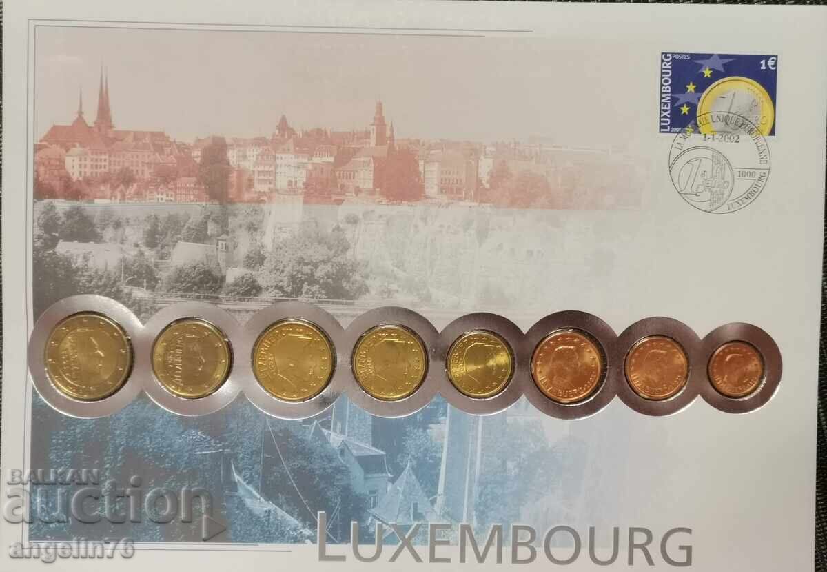 Сет евро монети 2002г Люксембург
