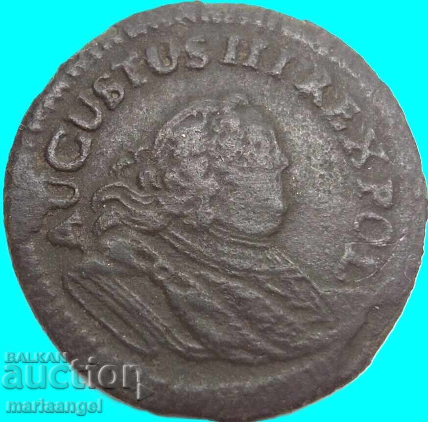 Πολωνία 1754 1 γρόσι (Μεγάλο - 21 χιλ.) Αύγουστος Γ' χάλκινο - 7