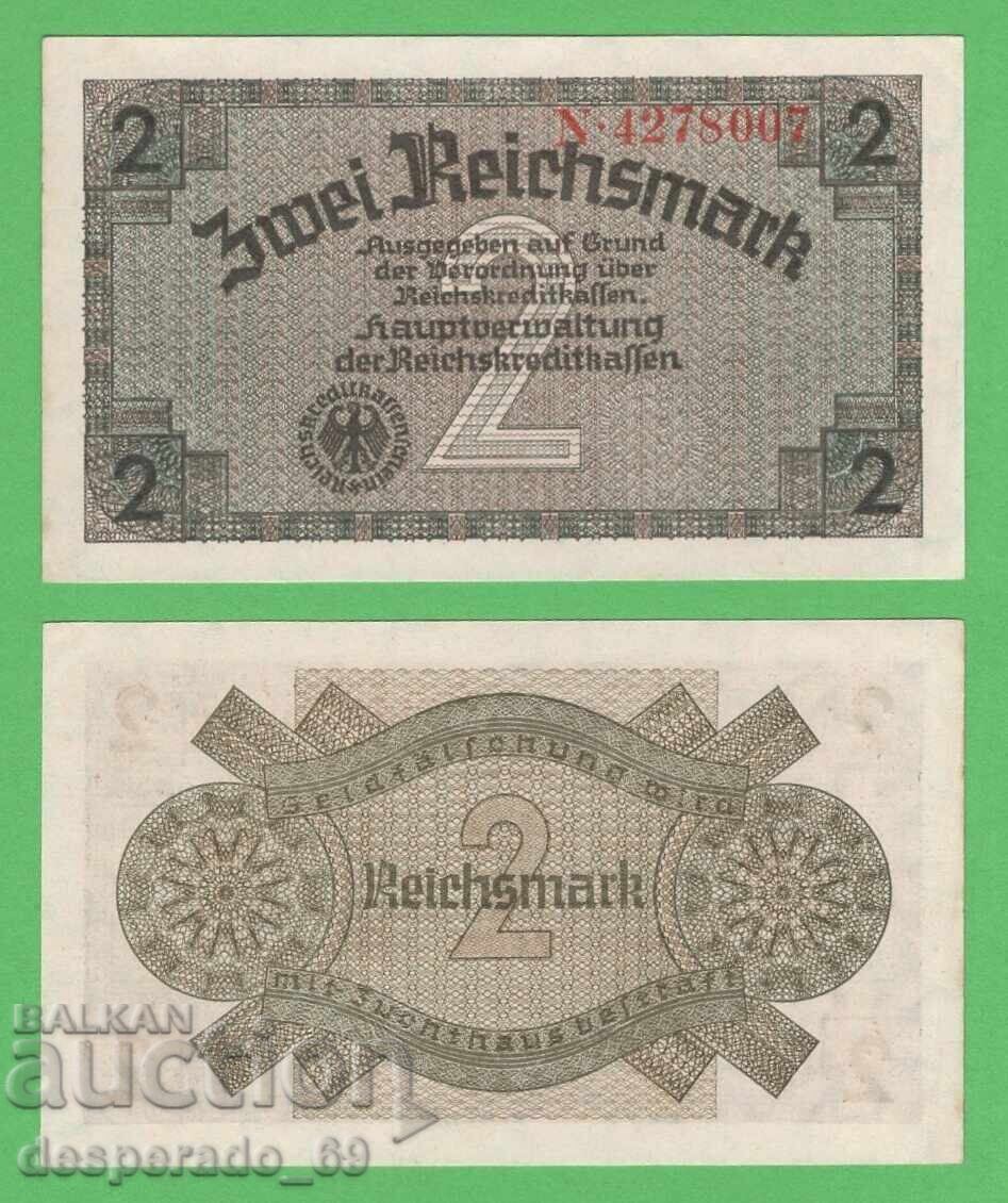 (¯`'•.¸GERMANIA 2 mărci 1940-1945 (Svastică) UNC¸.•'´¯)