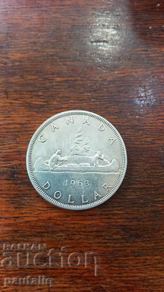 1 Δολάριο 1963 Καναδάς Άριστο με τιμή € 43.00 | 84.10 BGN