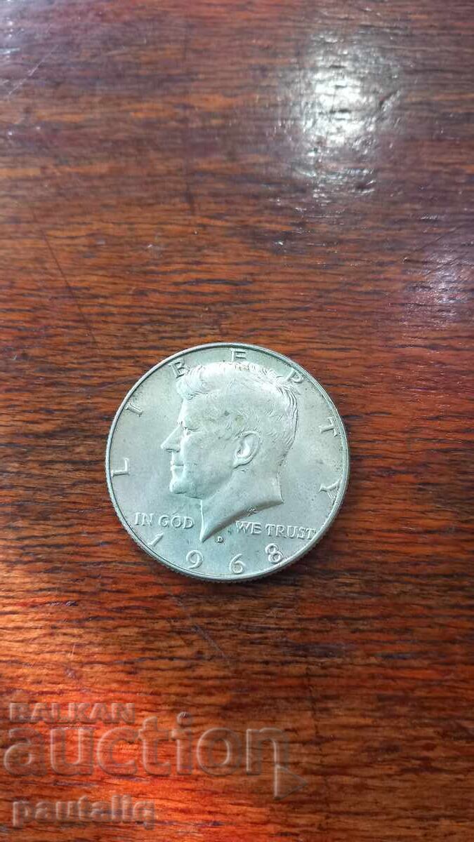 1/2 Dolar 1968 SUA MINT