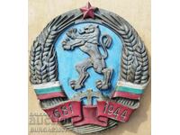 Vechi emblemă metalică de locomotivă, placă, RPR