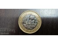 Англия Великобритания 1 паунд 2017