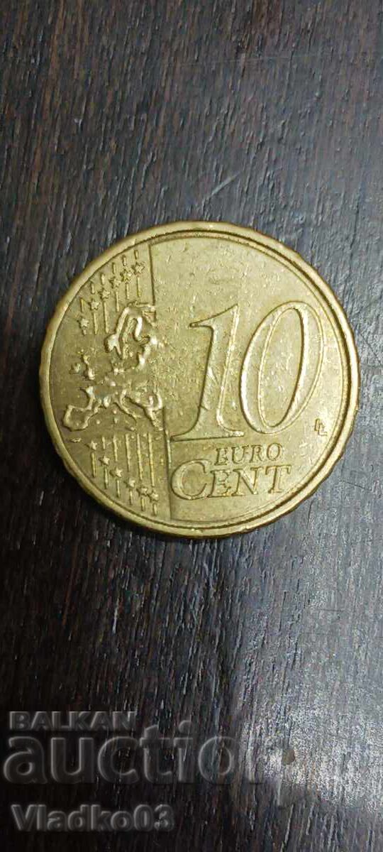 Σλοβενία 10 λεπτά Ευρώ 2007 με καθεδρικό ναό