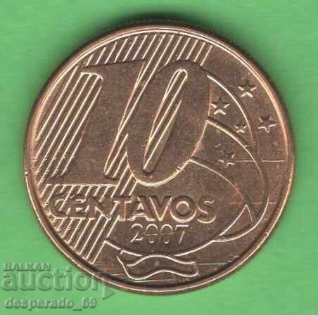 (¯`'•.¸ 10 Centavos 2007 BRAZIL UNC- ¸.•'´¯) with price € 1.00 | 1.96 BGN
