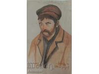 Portret, Nikola Kožuharov, semnat și datat