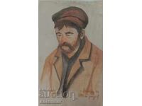 Portret, Nikola Kožuharov, semnat și datat