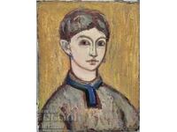 Painting, portrait of Dimitar Kovachev!. Unframed! Signed