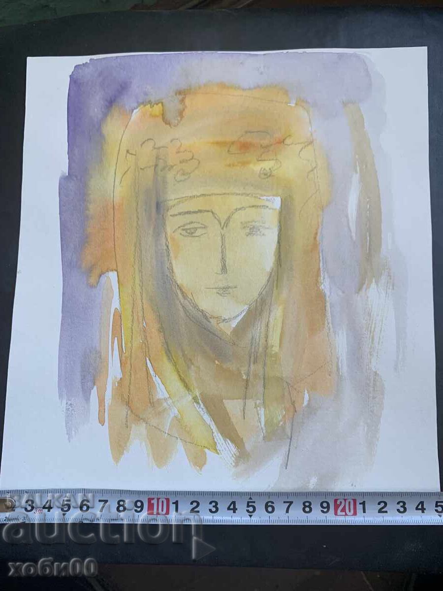 Drawing portrait of a girl