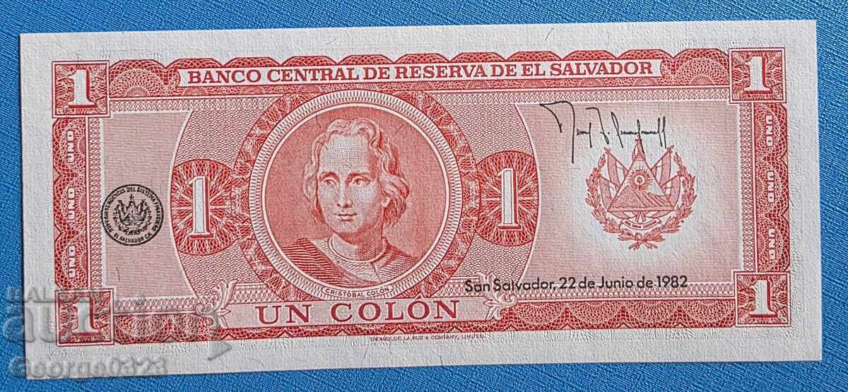 El Salvador 1982 1 colón UNC Nou cu preț € 20.00 | 39.12 BGN