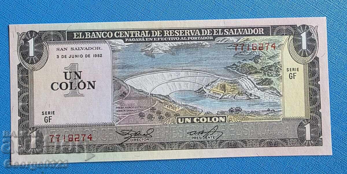 El Salvador 1982 1 colón UNC Nou