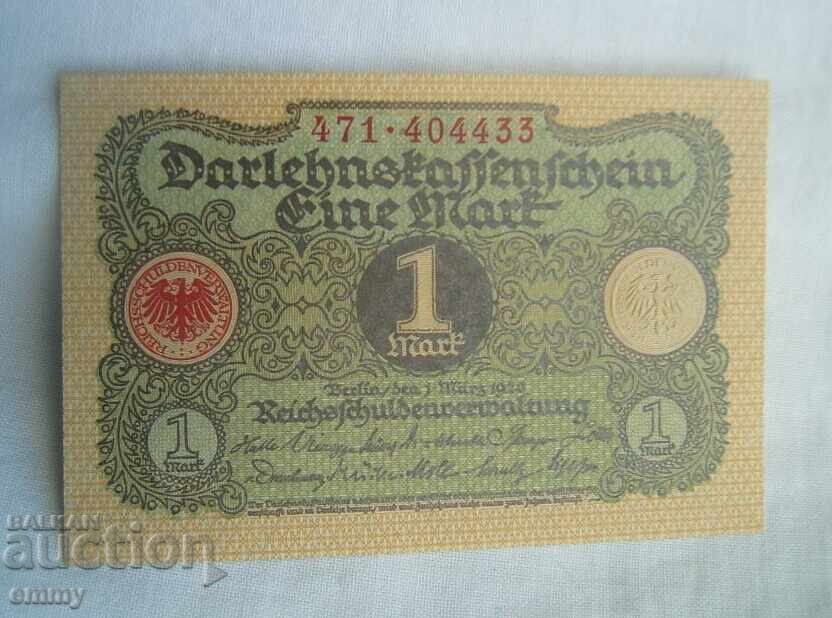 Bancnotă Reichsmark - 1 marcă, Germania 1920 Bancnotă Reichsmark - 1 marcă, Germania 1920