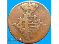 3 pfennig 1760 Saxonia-Weimar-Eisenach Germania cupru