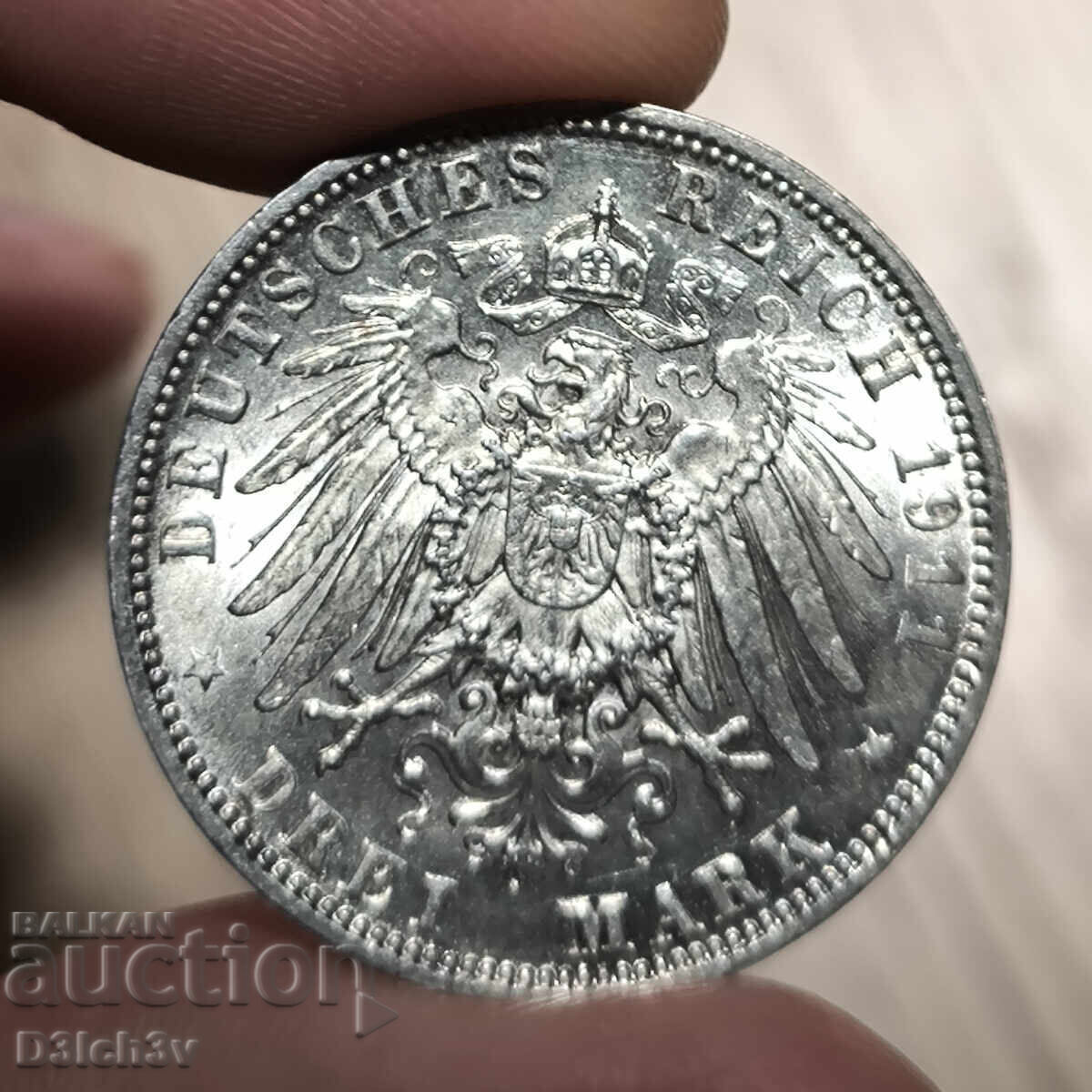 3 mărci 1911 Germania, Bavaria *Luitpold* cu preț € 115.00 | 224.92 BGN