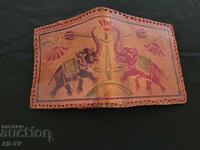 Old leather wallet