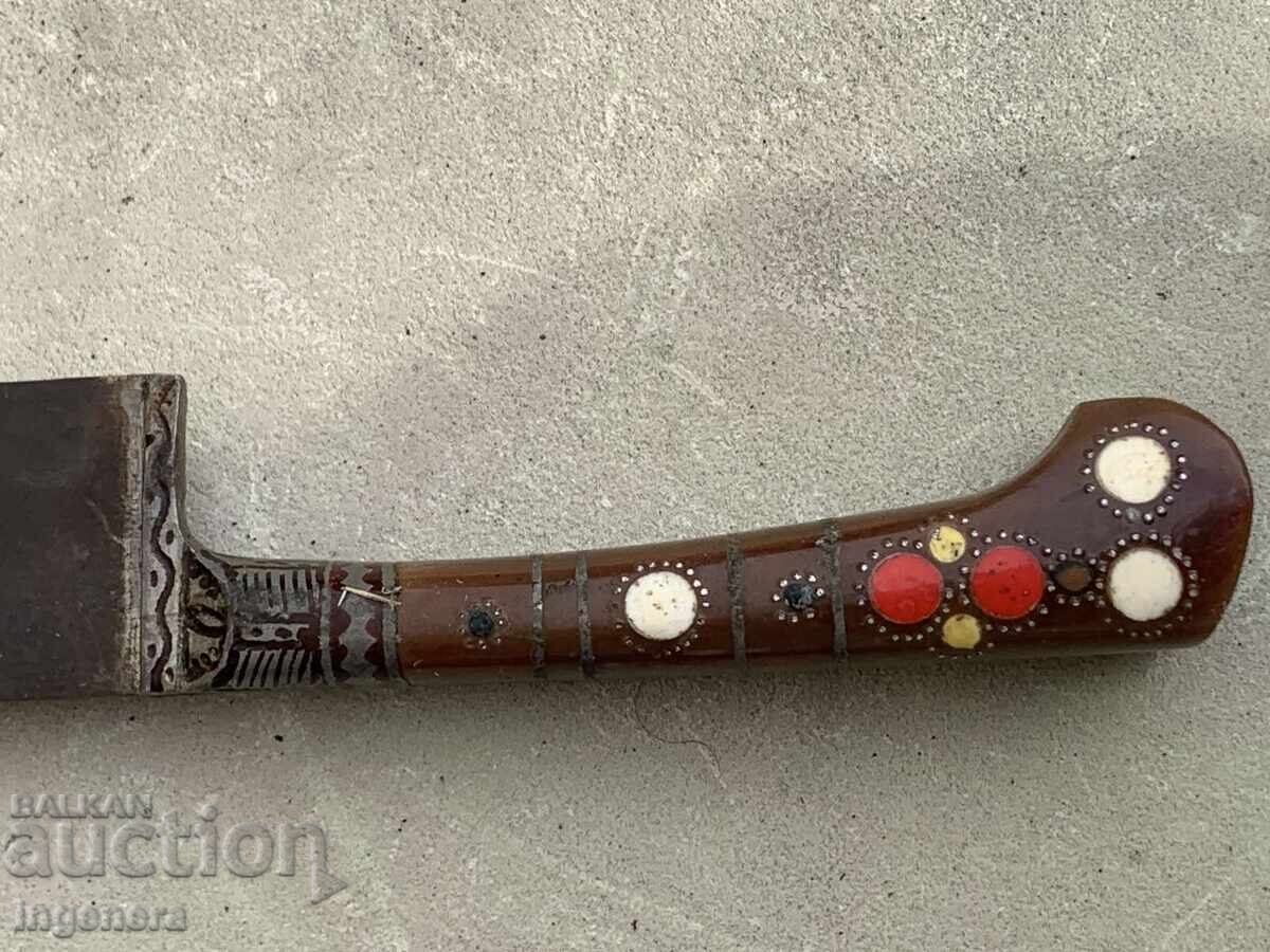 НОЖ КАМА ОСТРИЕ ОБКОВ ИНТАРЗИЯ ОРИГИНАЛ КАНИЯ - 6