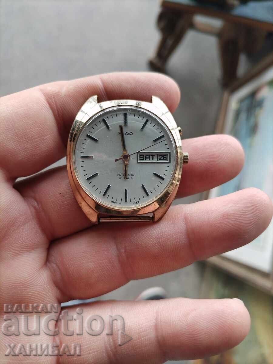 Auction  Gold-plated SLAVA AU-5 Watch, Working Automatic