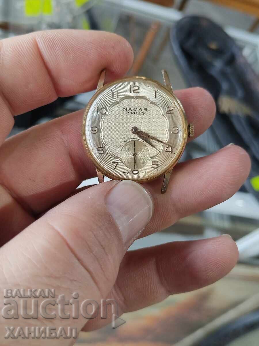 Gold-plated Swiss Watch NACAR 17 Jewels - 7 Gold-plated Swiss Watch NACAR 17 Jewels - 7