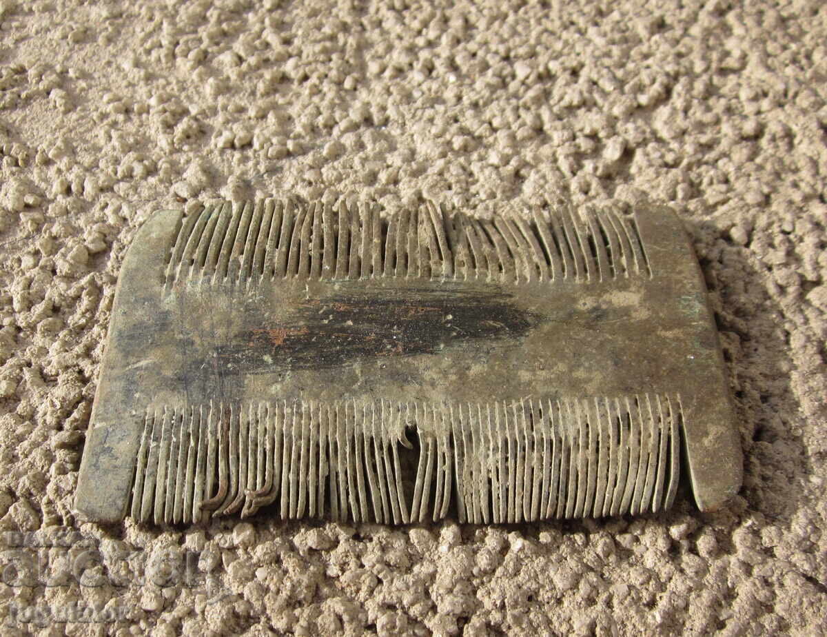 Autentic pieptene vechi din bronz bulgăresc de Renaștere - 6