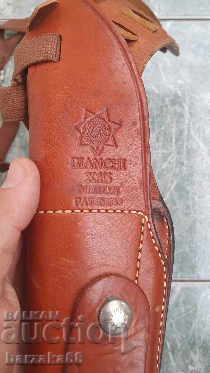Παλιός δερμάτινος θήκη για Πιστόλι Bianchi - 6