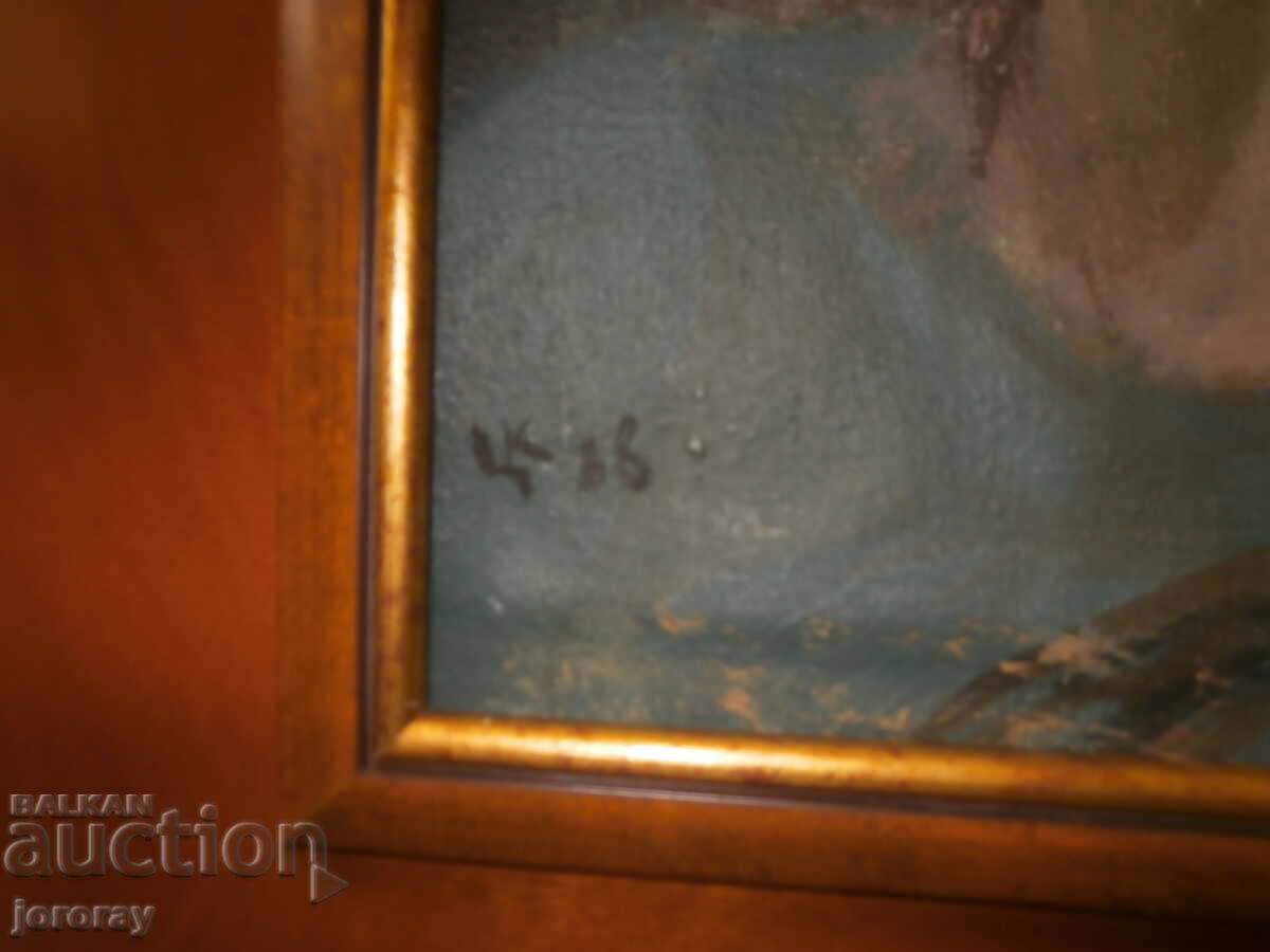 Licitație Portret m.b. plătit C. Kosturkova 28x35cm