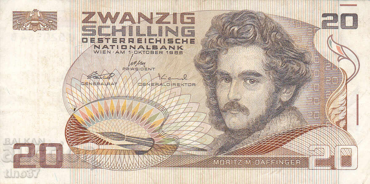 tino37- AUSTRIA - 20 SCHILLINGS - 1986 - VF with price € 2.60 | 5.09 BGN