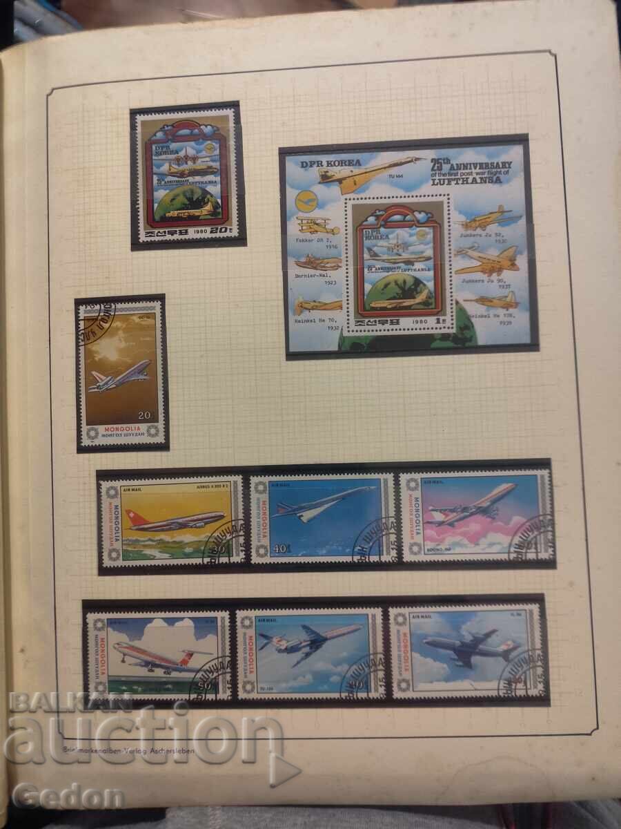 Delivery of Binder with about 250 postage stamps from all over the world