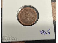 Monedă Portugalia 5 centavos [1925]