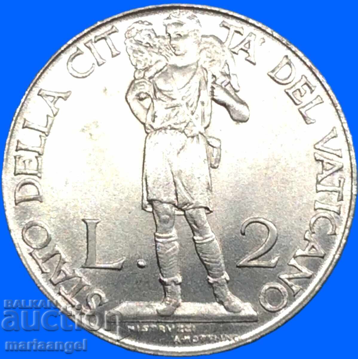 Δημοπρασία 2 λίρες 1941 Βατικανό Ιωάννης ο Βαπτιστής