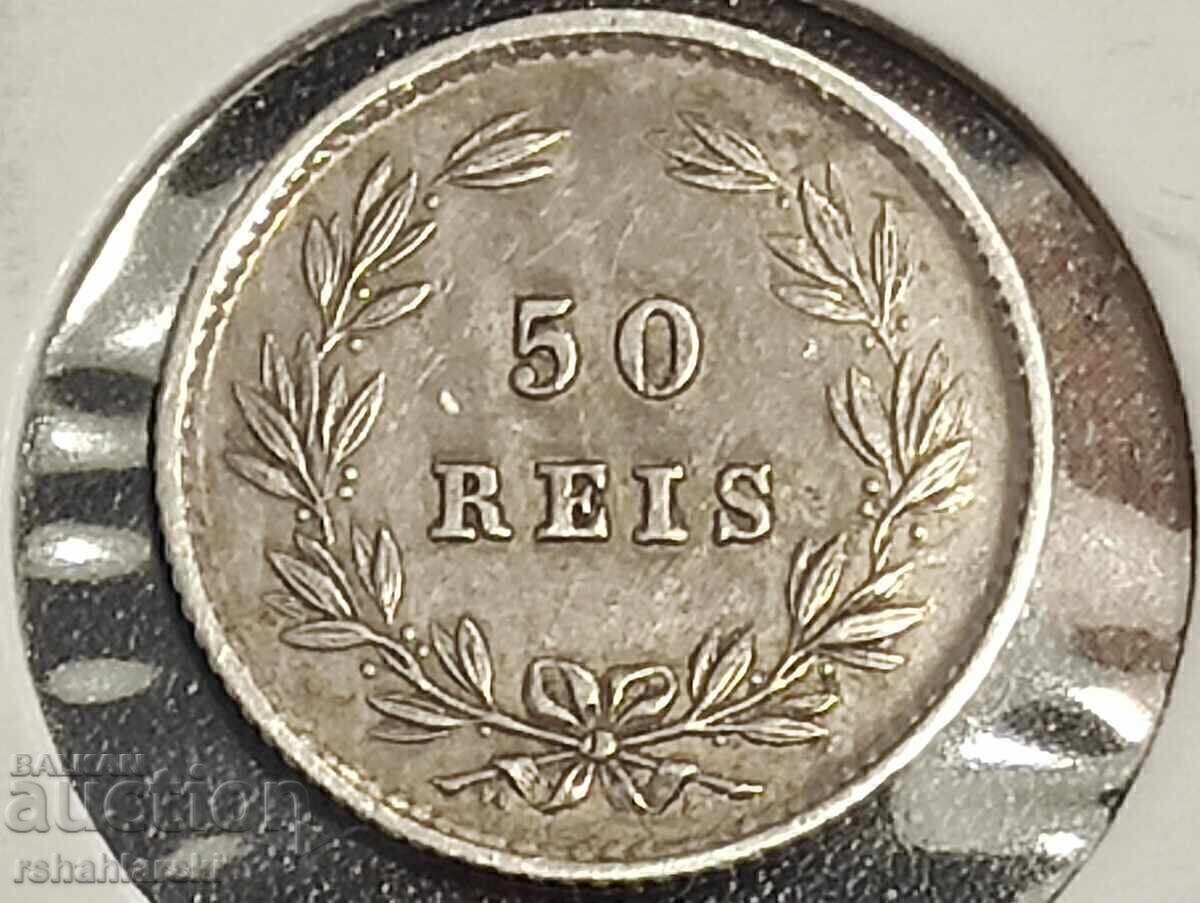 Δημοπρασία Νόμισμα Πορτογαλίας (Ασήμι) "R" 50 Reis [1874]
