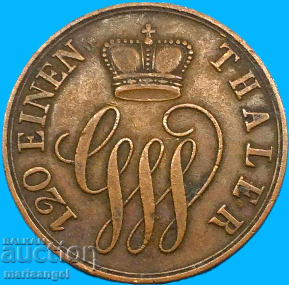 3 pfennig 1858 Schaumburg-Lippe Germania cupru - 5 3 pfennig 1858 Schaumburg-Lippe Germania cupru - 5