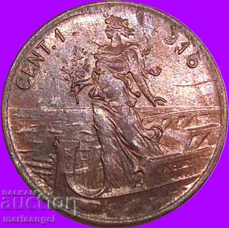 1 centesimo 1916 Italy Victor Emmanuel III 1869-1947