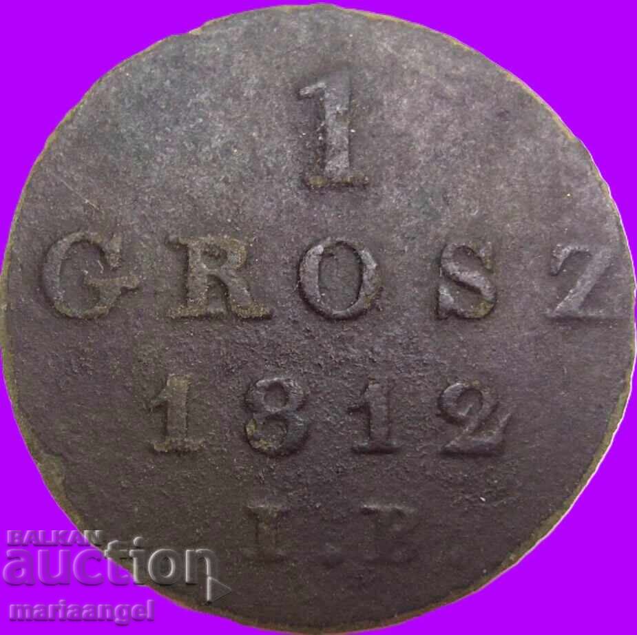 Polonia 1 grosz 1812 cupru - 7