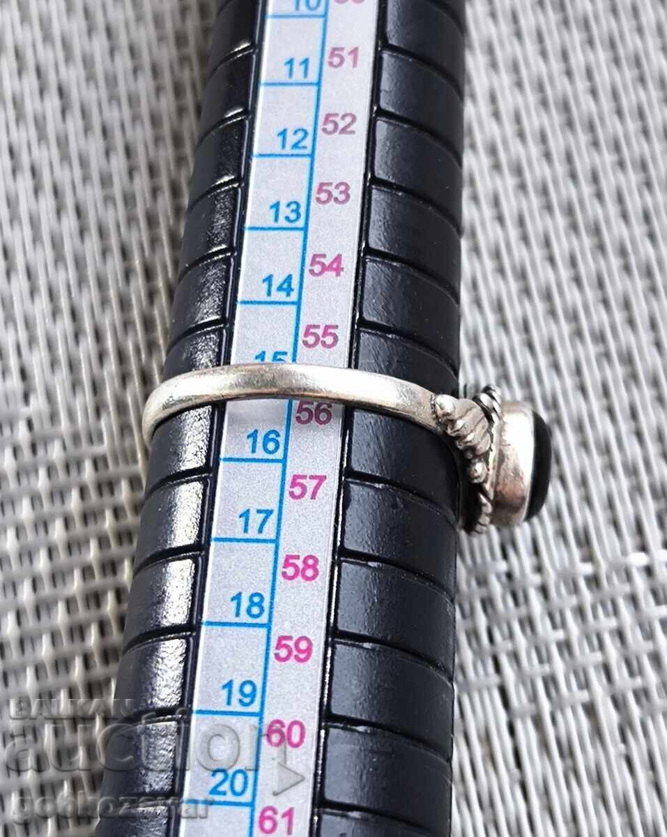 Γυναικείο Ασημένιο Δαχτυλίδι 930 με Μάτι της Τίγρης, 70s - 7