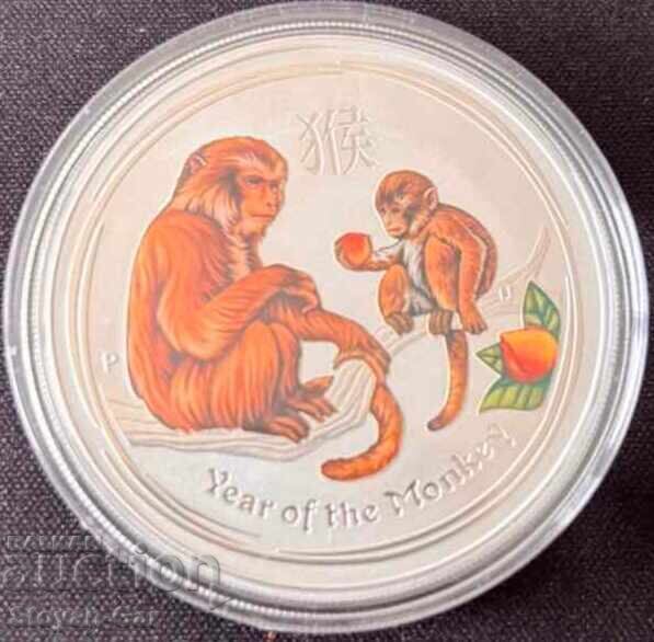 Сребърна монета Лунар Серия 2 цветна 2016 1 oz