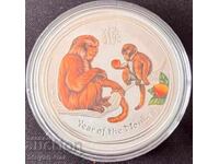 Monedă de argint Lunar Seria 2 color 2016 1 oz