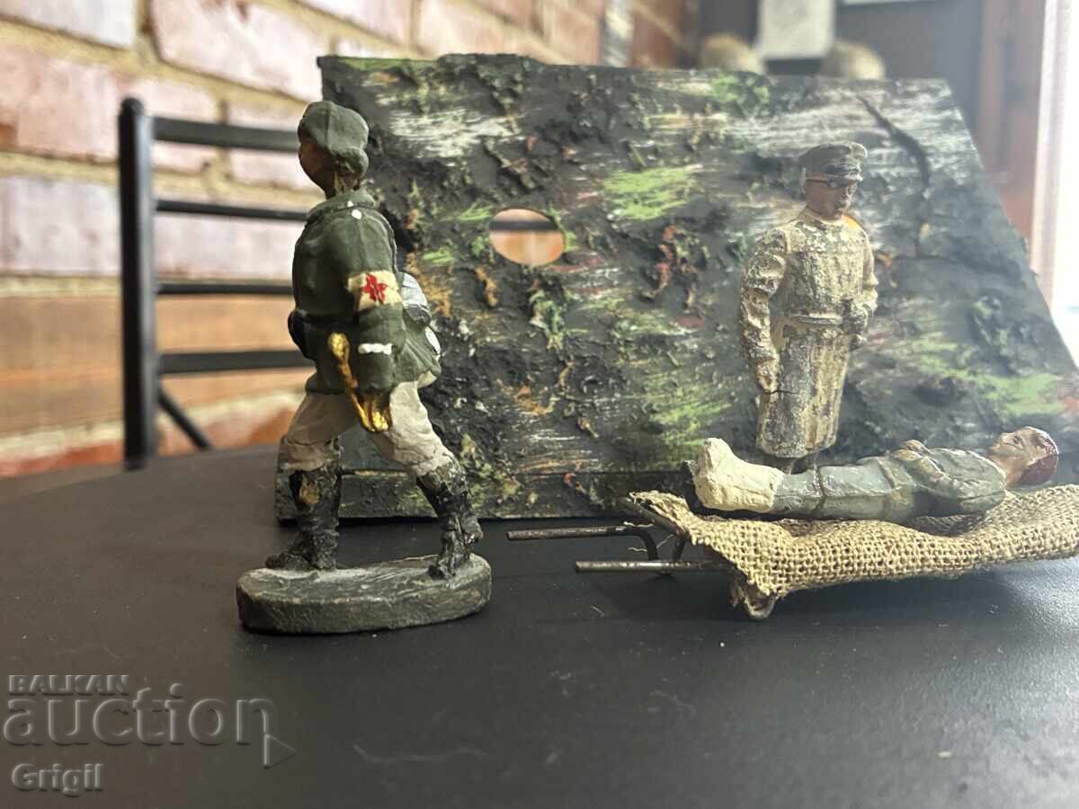 Figurine vechi soldați din anii '30-'40 + buncăr. Lineol, Elastolin cu preț € 65.00 | 127.13 BGN Figurine vechi soldați din anii '30-'40 + buncăr. Lineol, Elastolin cu preț € 65.00 | 127.13 BGN