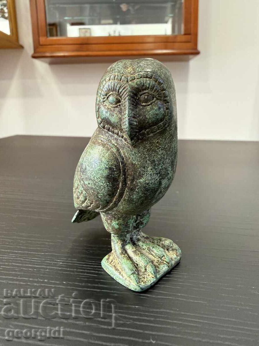 Statuetă de bufniță din bronz. №7920 Statuetă de bufniță din bronz. №7920