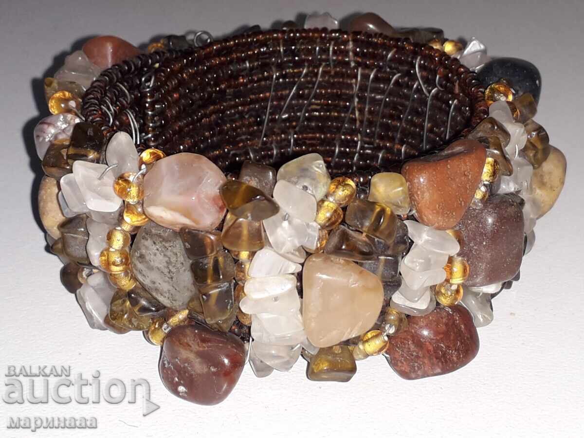 Licitație BRĂȚARĂ MASIVĂ CU PIETRE NATURALE