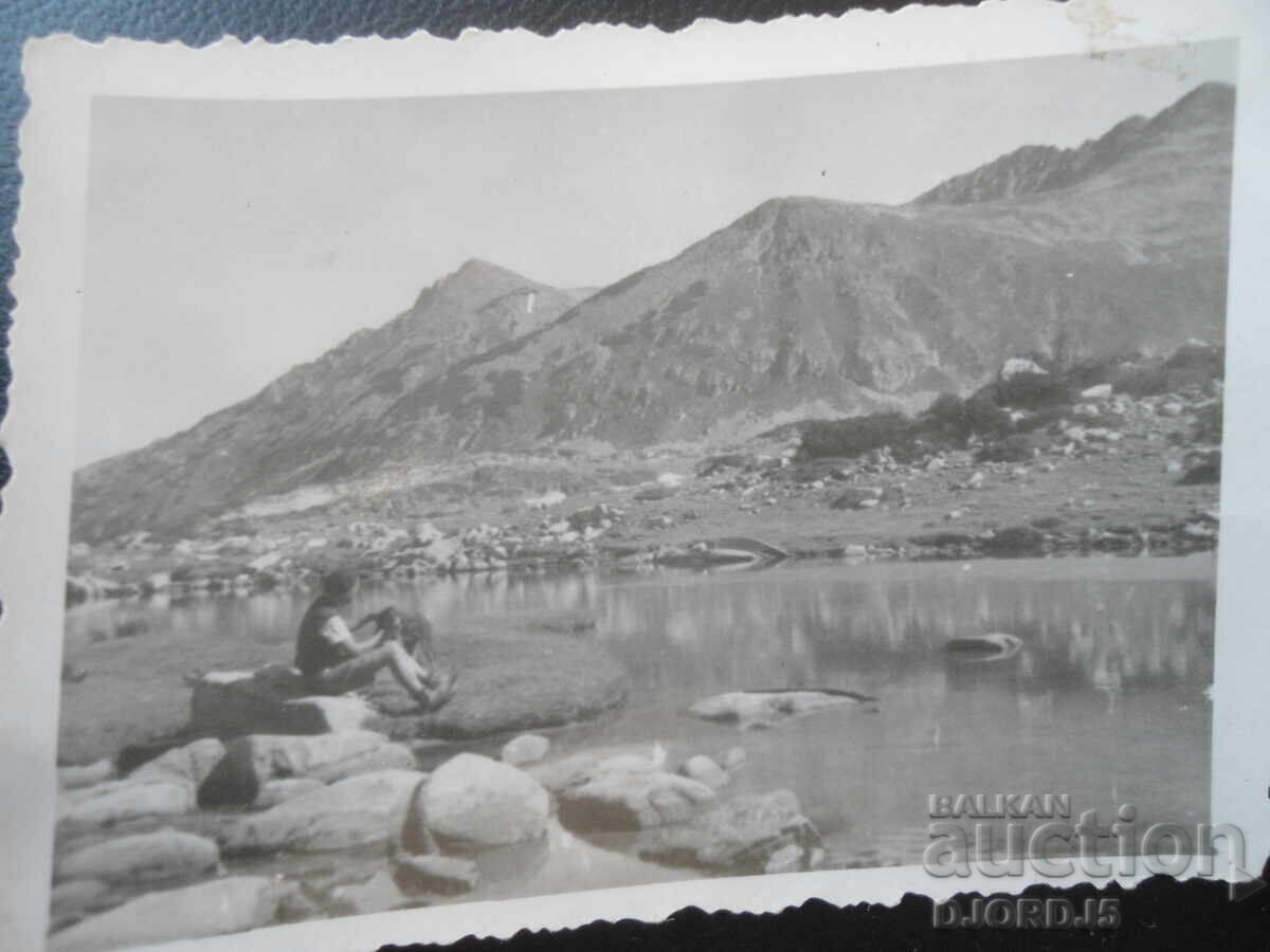 Fotografie veche, August 1953, Pirin, lacul