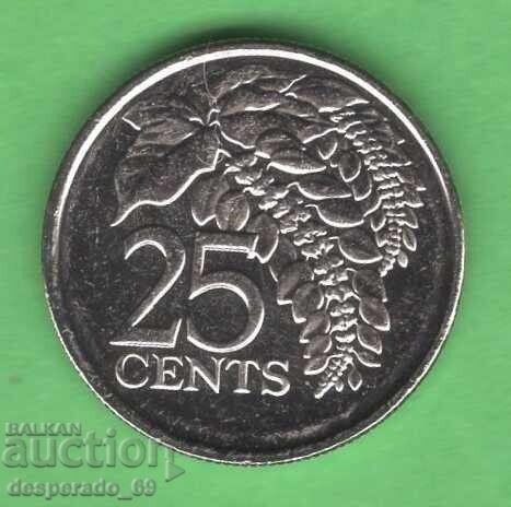 (¯`'•.¸ 25 cenți 2012 TRINIDAD ȘI TOBAGO ¸.•'´¯)