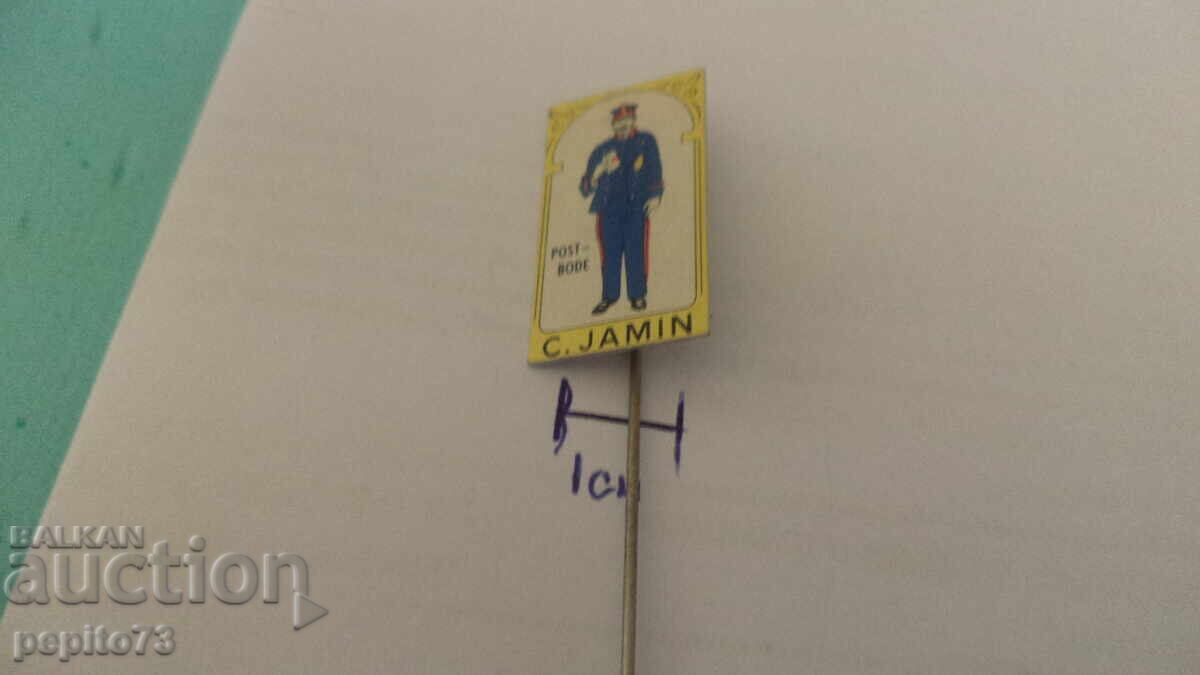 Licitație Insigna publicitară, C. Jamin, marcă de produse zaharoase