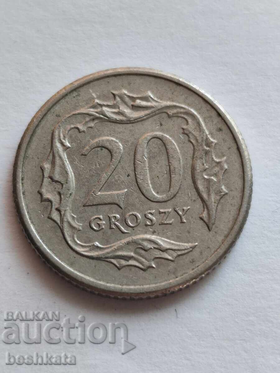 Polonia - 20 groși (1998) cu preț € 0.13 | 0.25 BGN Polonia - 20 groși (1998) cu preț € 0.13 | 0.25 BGN