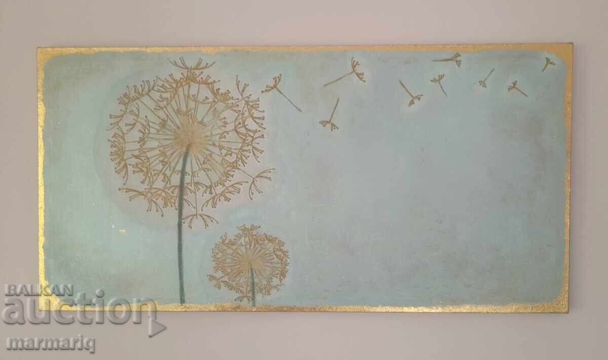 Licitație Tablou cu păpădie, 100x50 cm, decor artă modernă Licitație Tablou cu păpădie, 100x50 cm, decor artă modernă