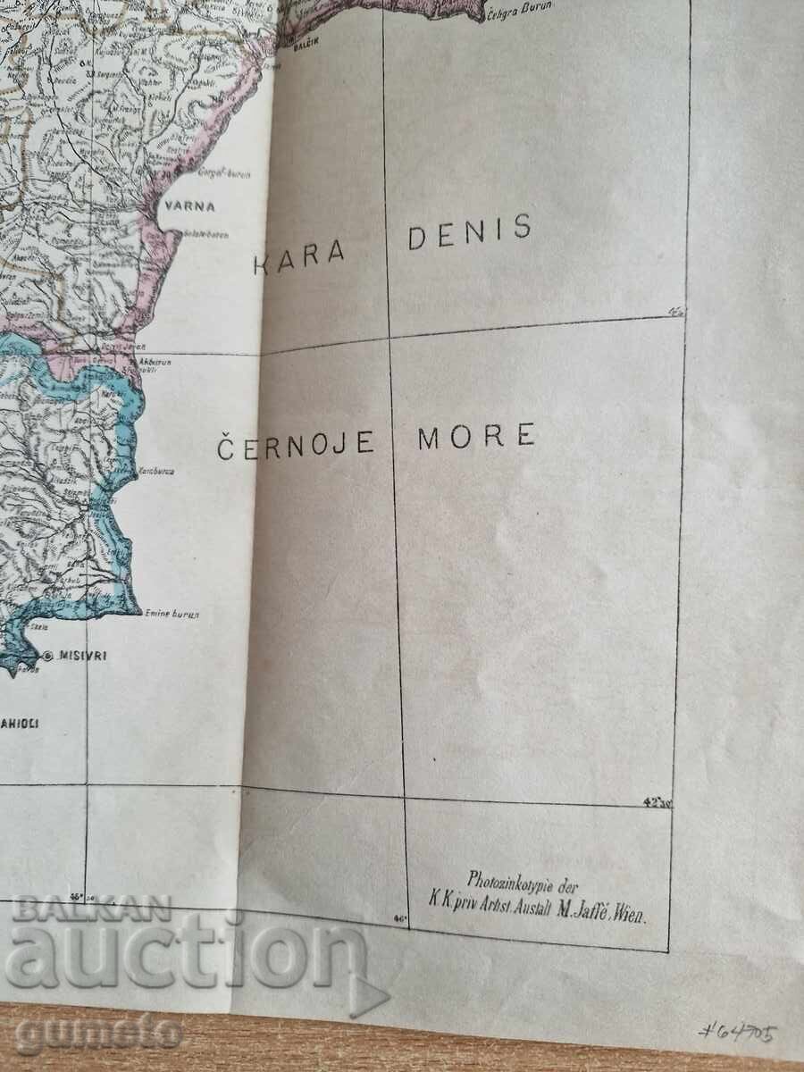 Livrarea Hartă originală Canitz a Bulgariei Dunărene 1877 Livrarea Hartă originală Canitz a Bulgariei Dunărene 1877